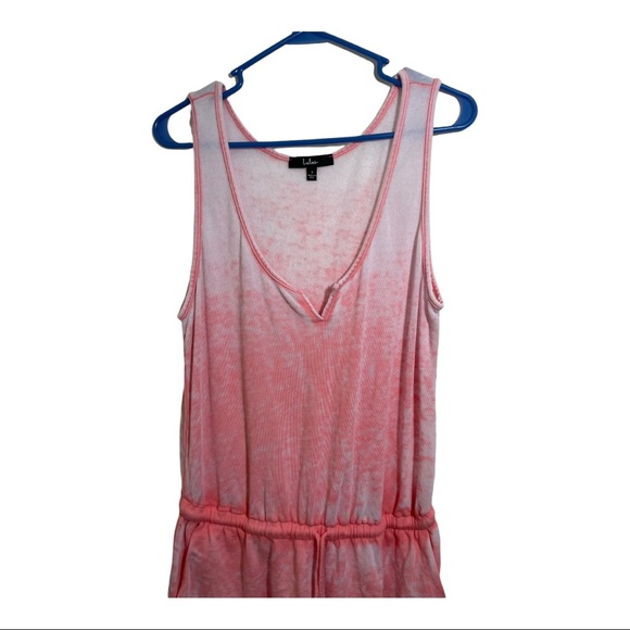Lulus womens Romper tie dye drawstring waist. Pockets sleeveless size Small - Picture 7 of 10